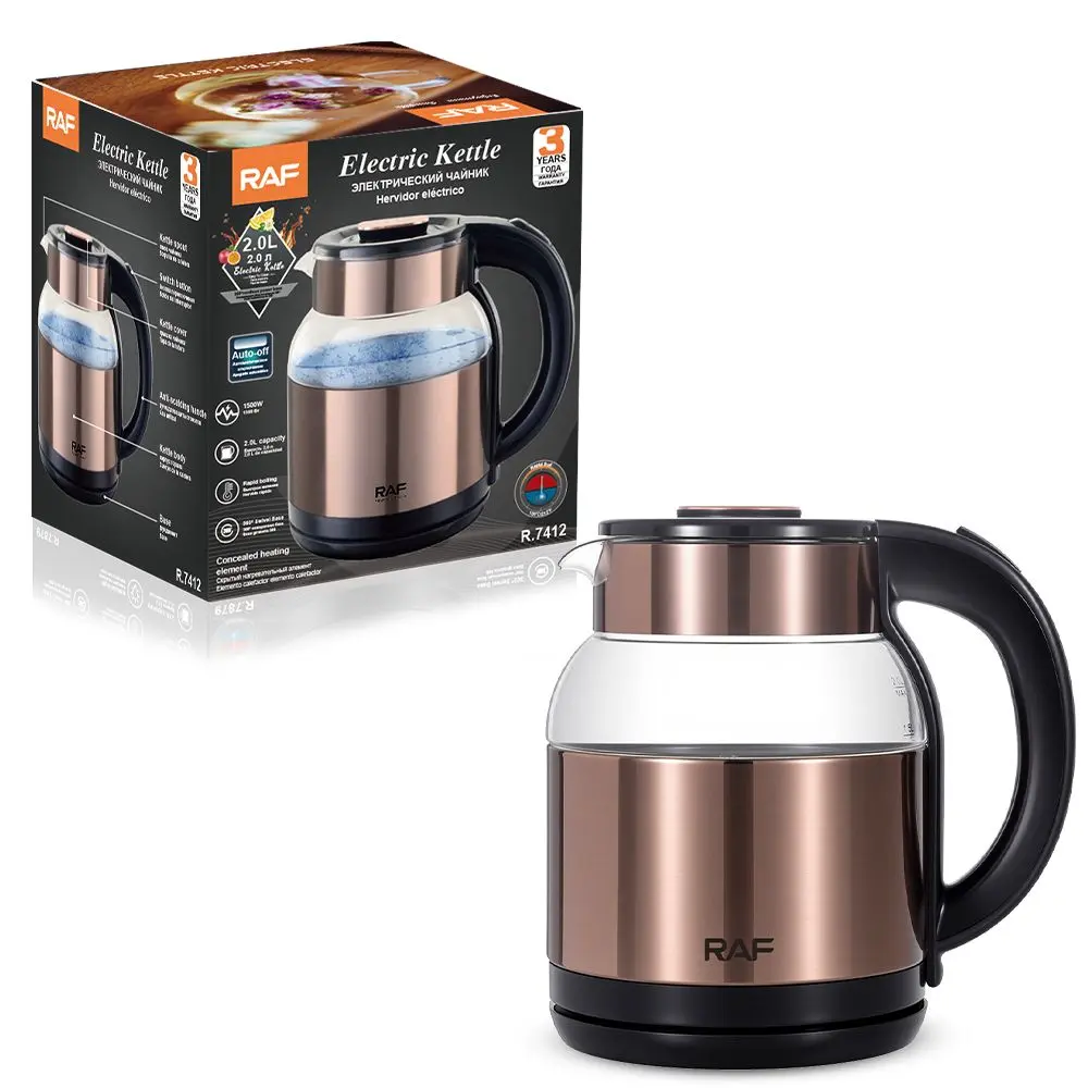 Bouilloire électrique en acier inoxydable 360°