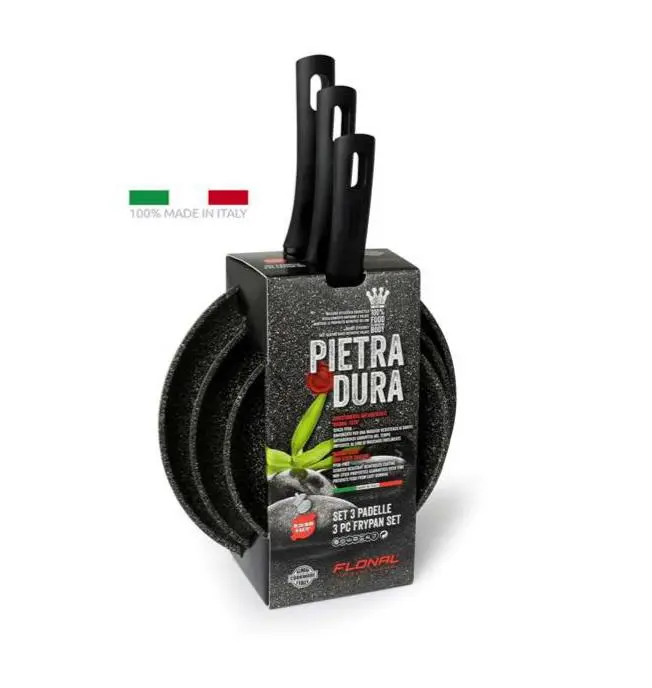 SET DE 3 POÊLES HAUT DE GAMME EN GRANITE ITALIEN