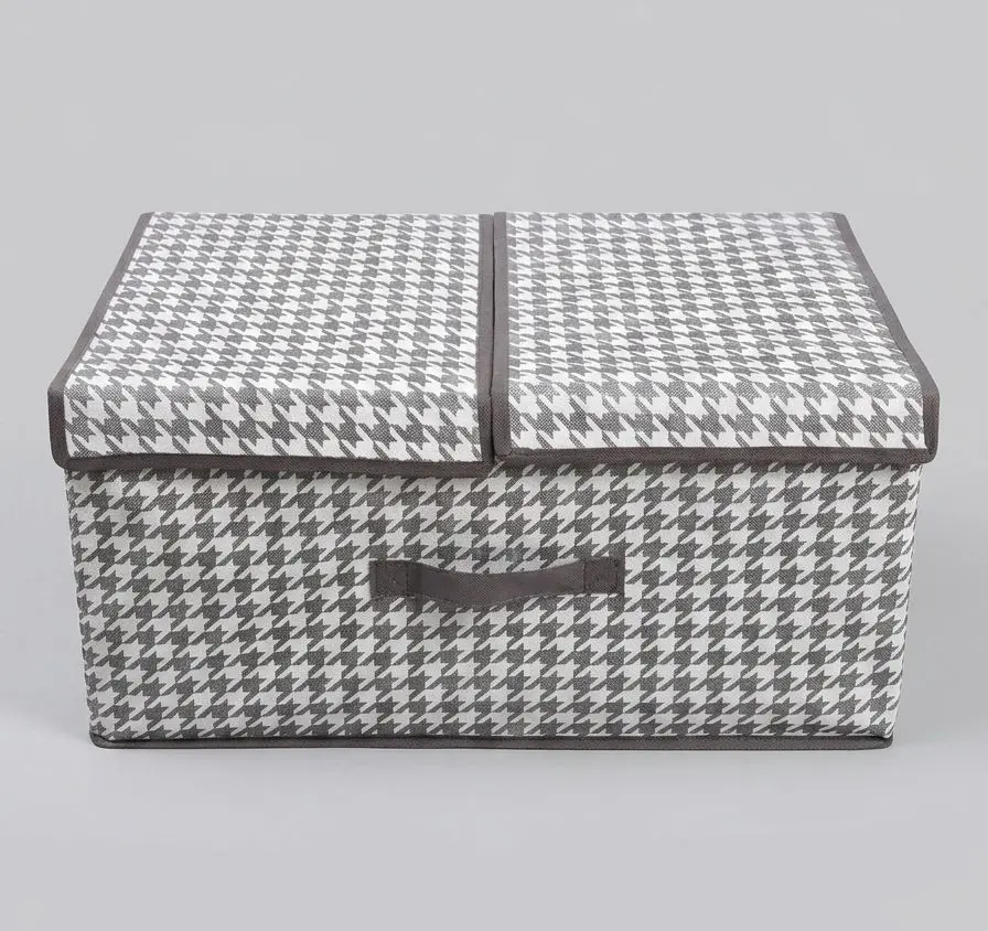 Organisateur de placard pliable à compartiments – Pied-de-poule