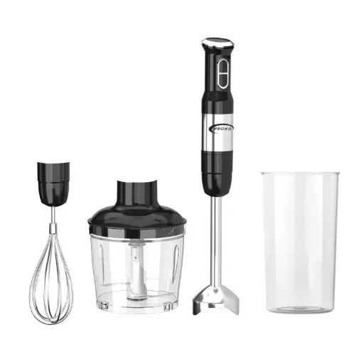 Mixeur Plongeant 4en1 Prova Noir inox 400W