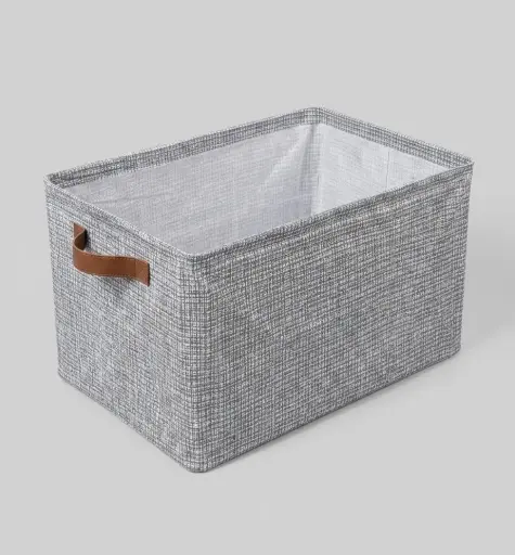 Organisateur de placard pliable gris chiné 50*32*30 cm