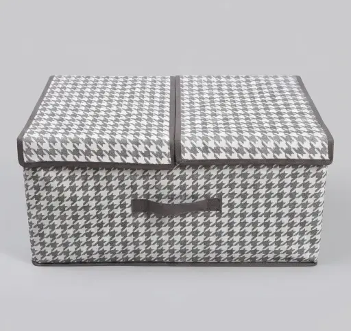 Organisateur de placard pliable à compartiments – Pied-de-poule