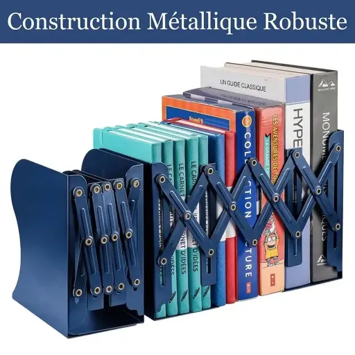 Serre-livres en métal extensible Organiseur de table